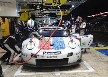 Einer der beiden Werks-Porsche aus der IMSA bei den 24h Le Mans 2019