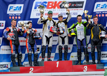 Podest Rennen 2 (v.l.n.r.): Pekka Päivärinta/Emmanuelle Clement, Tim Reeves/Kevin Rousseau und Josef Sattler/Luca Schmidt