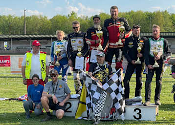 Podest beim Gespann-Masters in Zolder