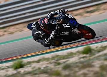 Leo Rammerstorfer beim Test in Aragón