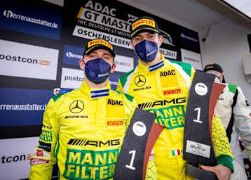Sieger in Oschersleben: Maximilian Buhk (li.) und Raffaele Marciello