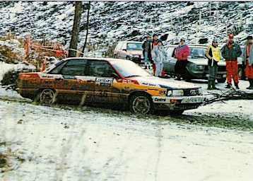 Armin Schwarz 1988 bei der RAC-Rally