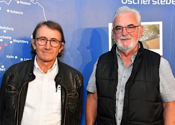 Louis Christen (li.) mit Bruno Holzer beim Sidecar-Festival 2020 in Oschersleben