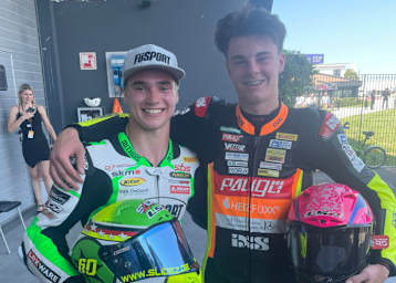 Dirk Geiger (li.) und Lennox Lehmann zeigten ein starkes Rennen