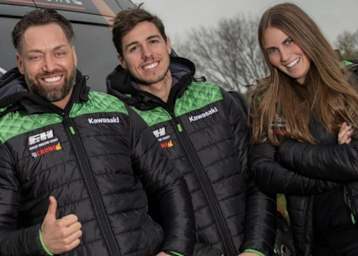 Marc de Reuver, Jed Beaton und Team-Managerin Nathalie Fase