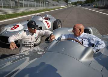 Lewis Hamilton und Sir Stirling Moss in Monza