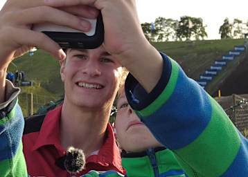 Simon Längenfelder ist im Talkessel der Star