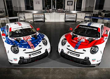 Stars and Stripes bei den beiden Porsche 911 RSR für die 12h von Sebring