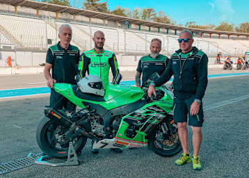 Valentin Debise mit dem Kawasaki-Weber-Team