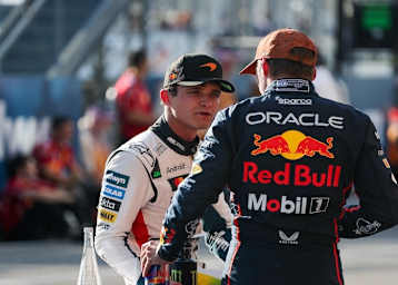 Lando Norris und Max Verstappen