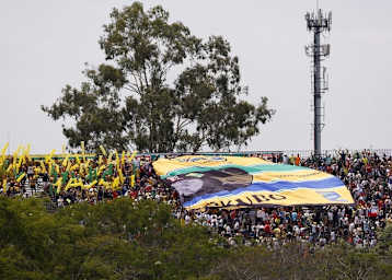 Jedes Jahr das gleiche Bild: Die Brasilianer haben ihren Ayrton Senna nicht vergessen