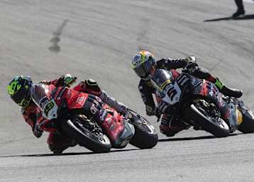 Alvaro Bautista und Yari Montella