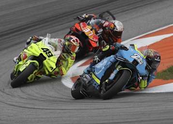 Aprilia-Pilot Raul Fernandez (2.) vor Di Giannantonio (Ducati) und Acosta (KTM)