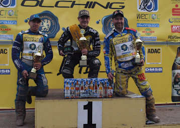 Die Top-3 in Olching (v.l.): Jakub Jamrog, Mads Hansen und Martin Smolinski