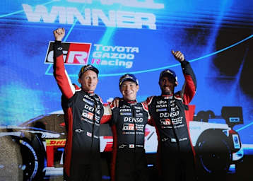 Sieger in Sebring: (v.li.) Mike Conway, Kamui Kobayashi und José María López