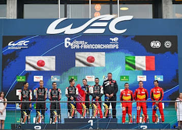 Das Hypercar-Podium bei der WEC in Spa