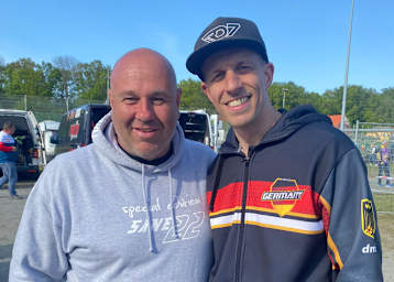 Teammanager Sascha Dörner und Mathias Bartz