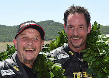 Marcel Fries (li.) und sein Chaffeur Markus Schlosser