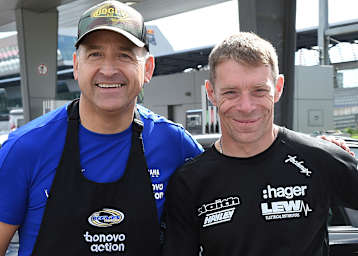 Die Dauerrivalen in der Seitenwagen-WM Tim Reeves (li.) und Ben Birchall