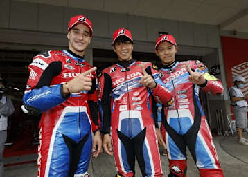 Honda gewann das 8h Suzuka: Iker Lecuona, Tetsuta Nagashima und Takumi Takahashi (v.l.)