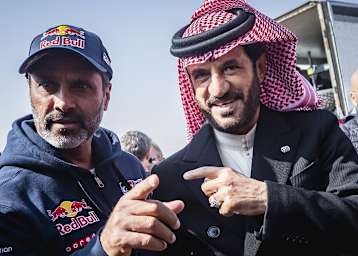 Nasser Al-Attiyah und FIA-Chef Mohammed bin Sulayem