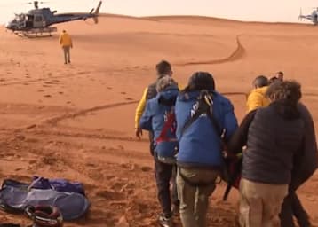 Joan Barreda wurde mit dem Helikopter geborgen