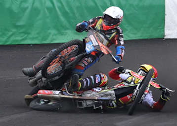 Trotz Sturz auf dem Podium: Sandro Wassermann (li.) und Michael Härtel