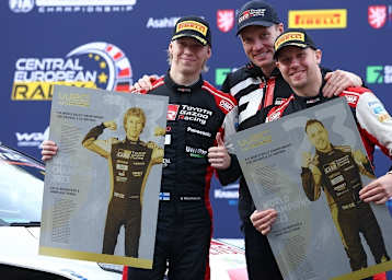 Kalle Rovenperä, Jari-Matti Latvala und Jonne Halttunen