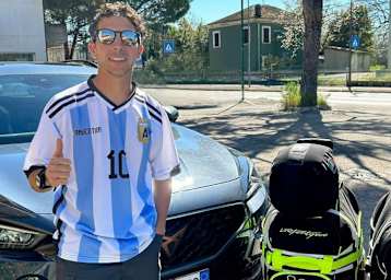 Andrea Migno auf dem Weg nach Argentinien