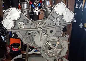 Der nie ganz fertig gestellte 990-ccm-Prototyp des MZ-Motors von 2002