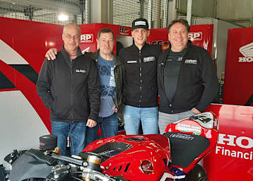 Besuch: Andi Vogt, Michael Schulten, Florian Alt, Jens Holzhauer (.v.li.)