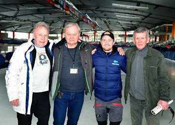 Champions unter sich: Posa Serenius, Milan Spinka, Martin Haarahiltunen und Jarmo Hirvasoja (v.l.)