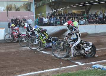 Start zum Finale (v.l.): Skorja, Gappmaier, Lobozinski und Nielsen