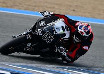 Simone Corsi bei Testfahrten mit der Renzi Ducati