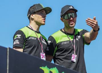 Romain Febvre (li.) mit Trainer Kevin Strijbos