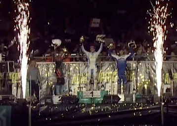 Das SX2-Podium am Samstag in Dortmund