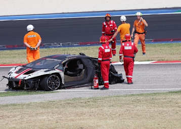 Die verkohlten Reste des Lamborghinis von Georgi Donchev und Christian Engelhart