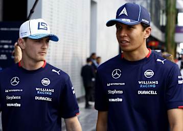 Logan Sargeant (l.) und Alex Albon