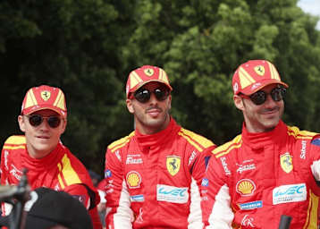 Le Mans-Sieger 2024: (v.li.) Nicklas Nielsen, Antonio Fuoco und Miguel Molina