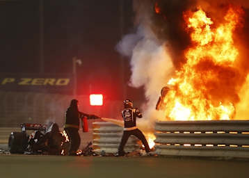 Bahrain GP 2020: Romain Grosjean taucht aus dem Feuer auf