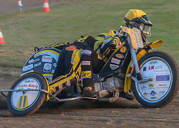 Markus Venus und Beifahrer Markus Eibl peilen wieder den Titel in der Grasbahn-EM an