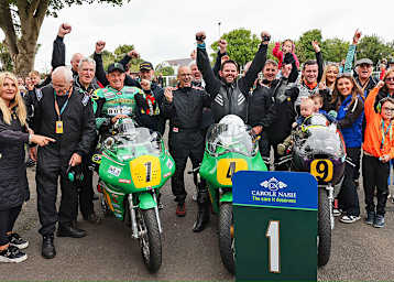 John McGuinness, Shaun Anderson, Adam McLean (vlnr.)