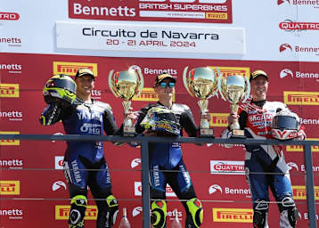 Auf dem Podium: Ryde, Vickers und Kent (vlnr)