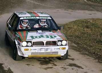 Alex Fiorio im Lancia vor dem Unfall