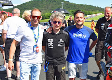 Hohe Promi-DIchte bei der IDM: Stefan Bradl, Steve Jenkner und Sandro Cortese (v.li.)