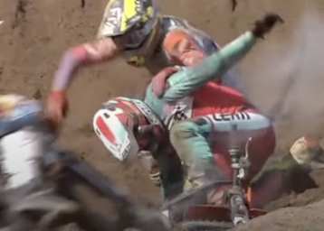 Zwischen Nico Greutmann und Dave Kooiker kam es am Ende des dritten Laufs zur Kollision