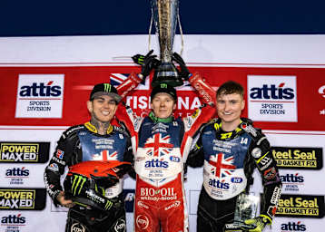 Die Top-3 (v.l.): Tai Woffinden, Dan Bewley und Tom Brennan