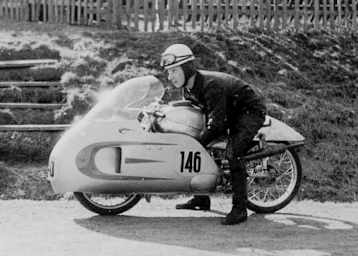 Horst Fügner auf dem Sachsenring 1956