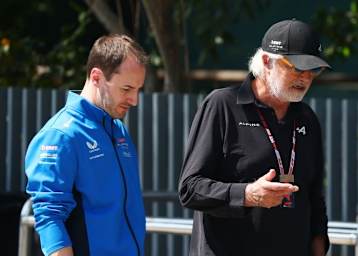 Alpine-Teamchef Oliver Oakes mit Berater Flavio Briatore