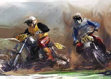 Das Gemälde zeigt Kavinov und Chudjakov